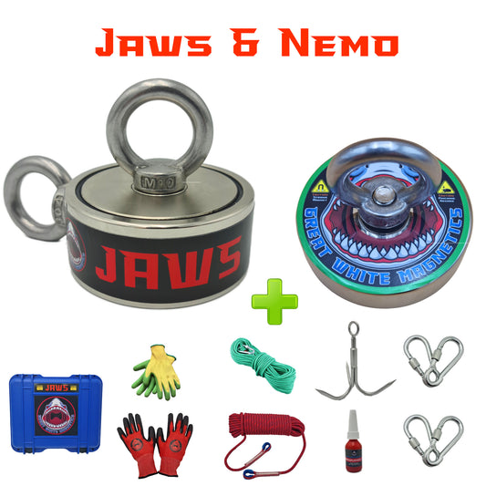 Father & Son Magnet Fishing Kit Combo (Jaws + Nemo)