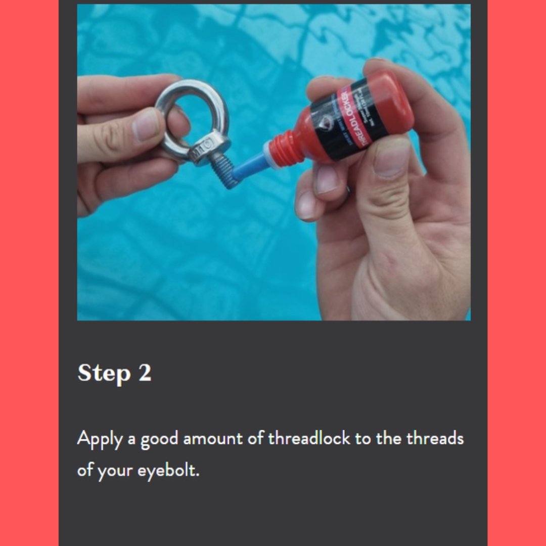 How to use threadlocker on your fishing magnet - Step 2