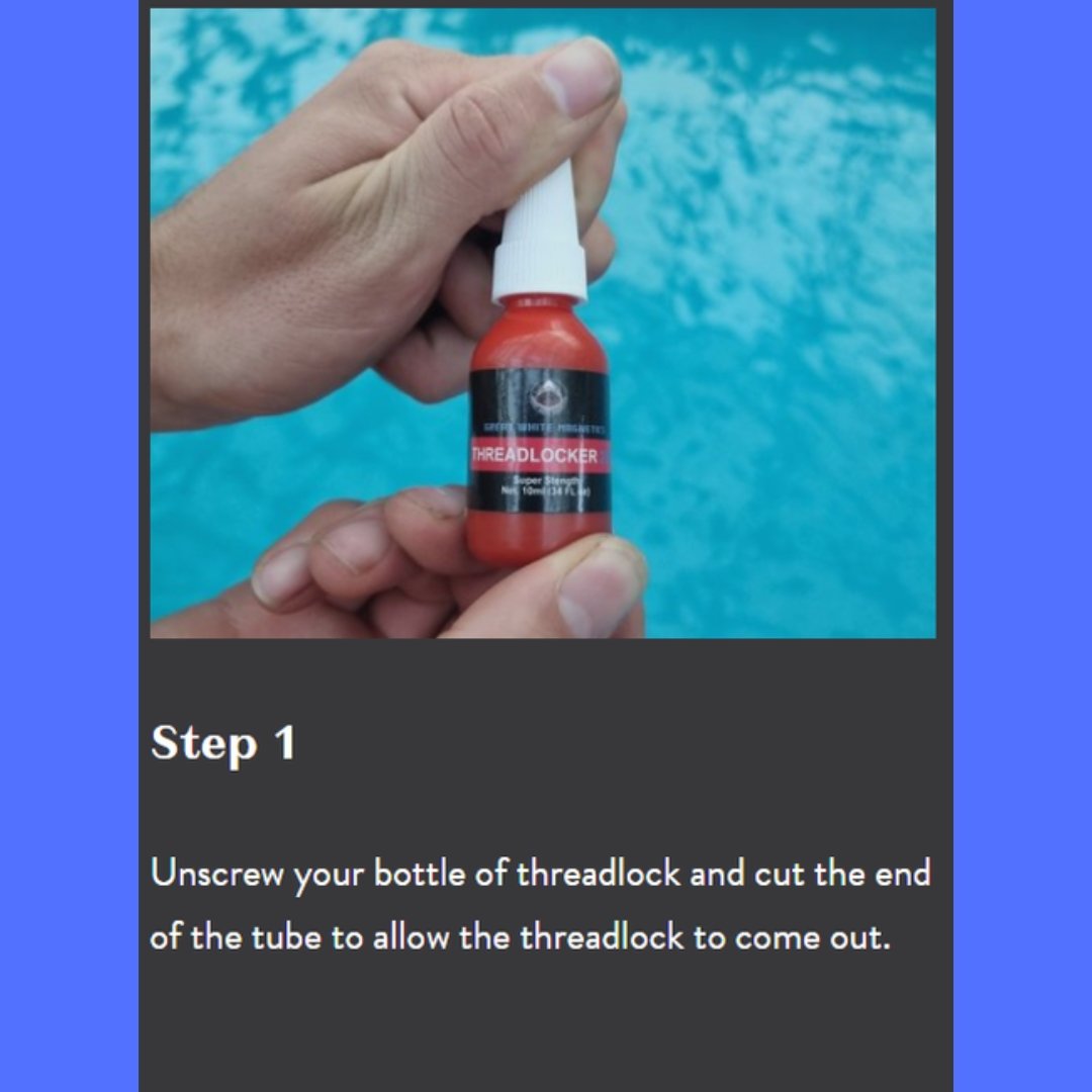How to use threadlocker on your fishing magnet - Step 1