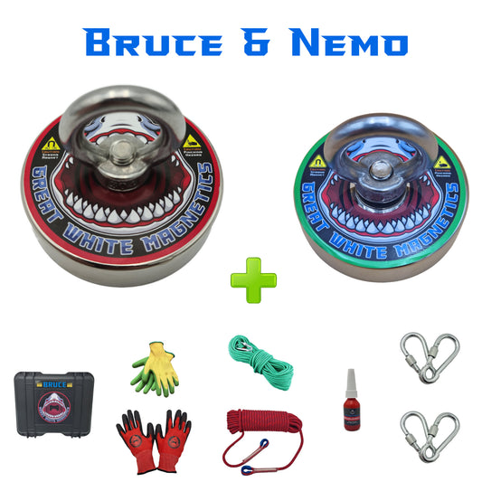 Father & Son Magnet Fishing Kit Combo (Bruce + Nemo)