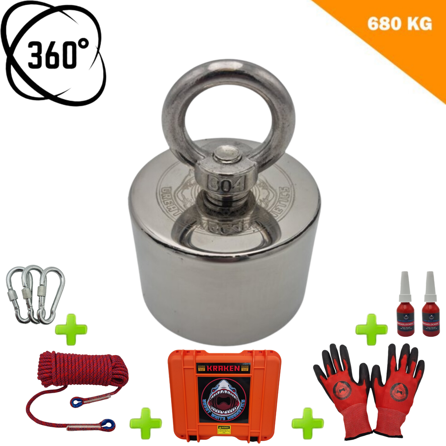 KRAKEN MK2 - 680Kg Extreme 360° Magnet Fishing Kit